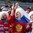 COLOGNE, GERMANY - MAY 20: Russian fans cheering on their team during semifinal round action against Canada at the 2017 IIHF Ice Hockey World Championship. (Photo by Andre Ringuette/HHOF-IIHF Images)

